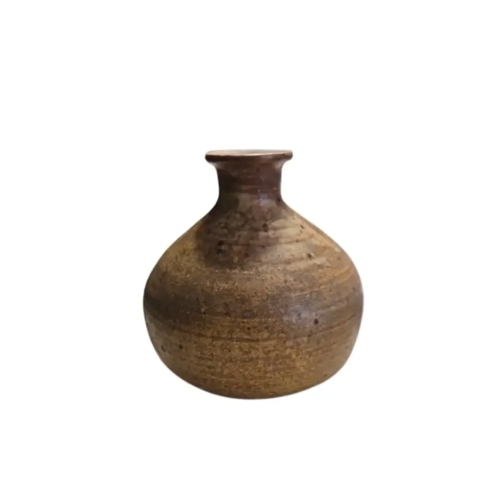 Rustic, earthy glazed, hand thrown Ceramic Pottery Vase 5